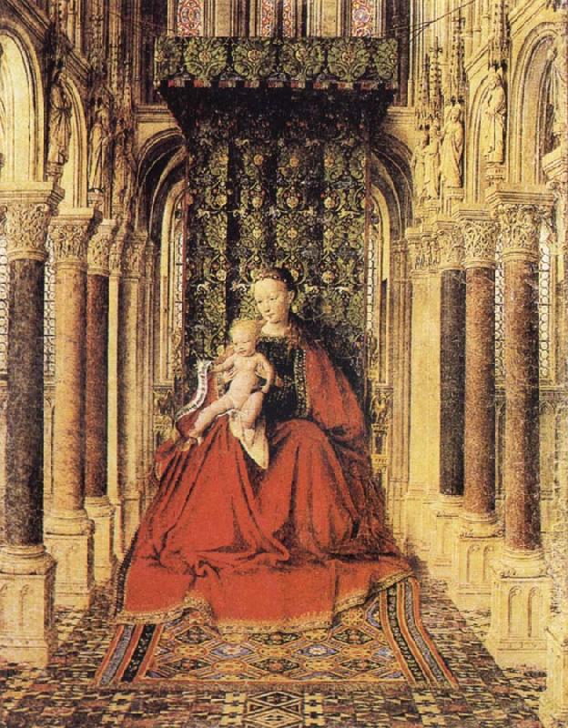 EYCK, Jan van The Virgin and Child in a Church Sweden oil painting art
